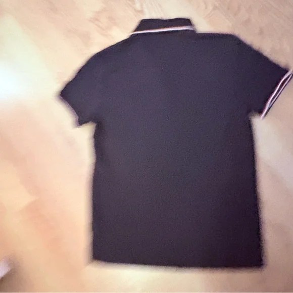Moncler Men's Polo in Black with Red Accents Size Medium $395 - Picture 12 of 16